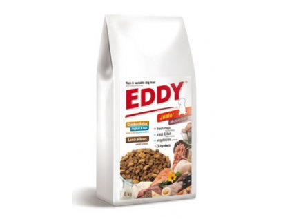 EDDY Junior Medium Breed s masovými polštářky 8kg