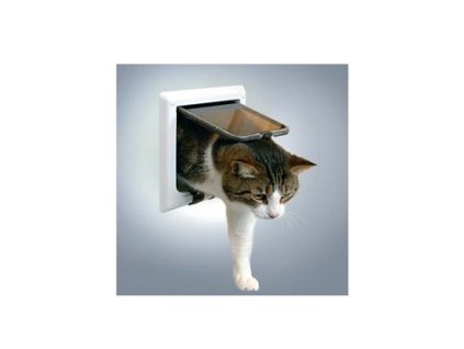 Dvířka kočka plast 4P s tunelem bílá TR