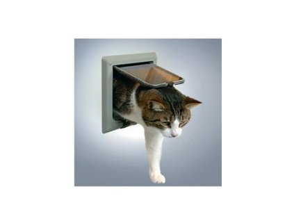 Dvířka kočka plast 4P s tunelem šedá TR