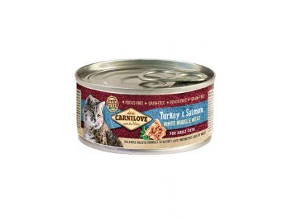 Carnilove White konz Mus Meat Turkey&Salmon Cats 100g