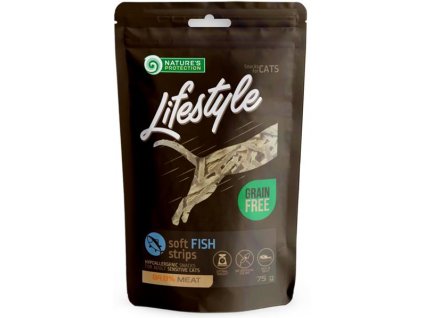 Nature's Protection Cat Snack Lifestyle mini soft rybí plátky 75 g