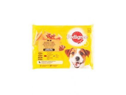 Pedigree kapsa mas.výběr s mrkví ve šťávě 4x100g