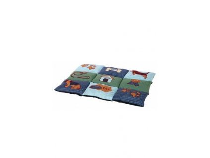 Pelech PATCHWORK podložka 80x55cm modrá/zelená TR