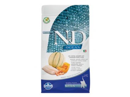 N&D OCEAN CAT Kitten Cod & Shrimp&Pumpkin&Melon 1,5kg