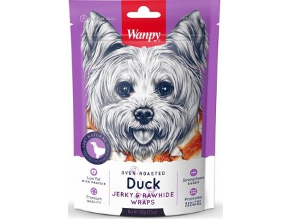 Wanpy Dog Duck Jerky & Rawhide Wraps 100 g