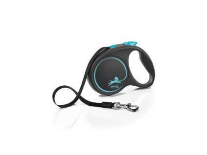 Vodítko FLEXI Black Design L pásek 5m/50kg modrá
