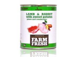 Farm Fresh Dog Lamb&Rabbit+Sw.Potatoes&Plum konz 800g