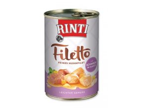 Rinti Dog Filetto konzerva kuře+šunka ve šťávě 420g