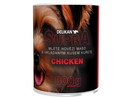Konzerva Supra dog chicken