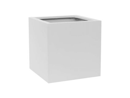 Květináč Fiberstone 40x40x40 bílá matná