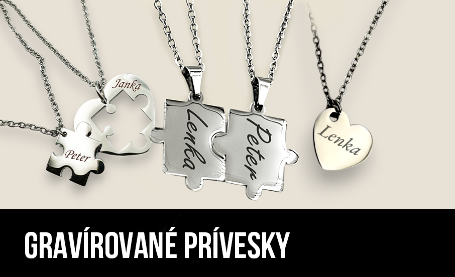 Gravírované prívesky