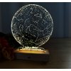 Gravírovaná hviezdna mapa s LED podsvietením - kruh