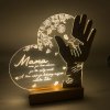 Gravírovaná LED Lampa - pre mamu (srdce)