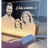 LED lampa s gravírovanou fotkou – U-podstavec