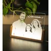 LED lampa s gravírovanou fotkou – U-podstavec