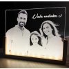 LED lampa s gravírovanou fotkou – U-podstavec