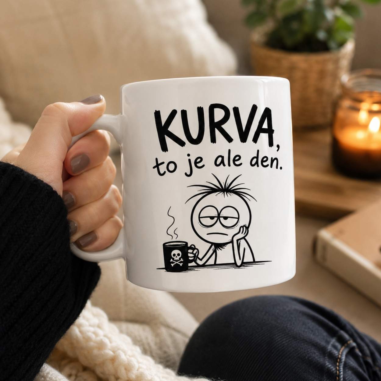 Hrnek Kurva, to je ale den