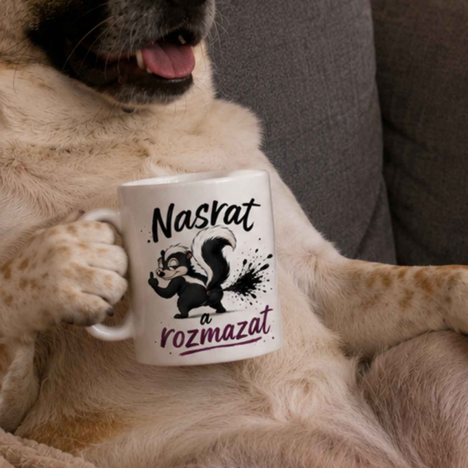 Hrnek nasrat a rozmazat