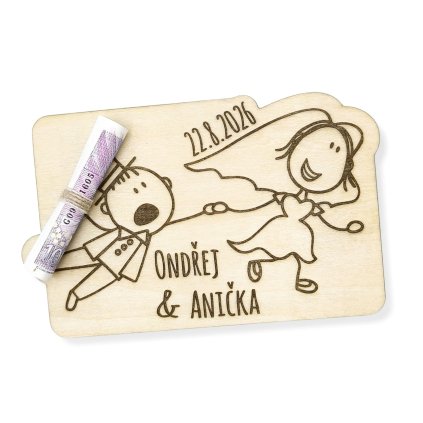 Svatebni prani na penize se jmeny vesele