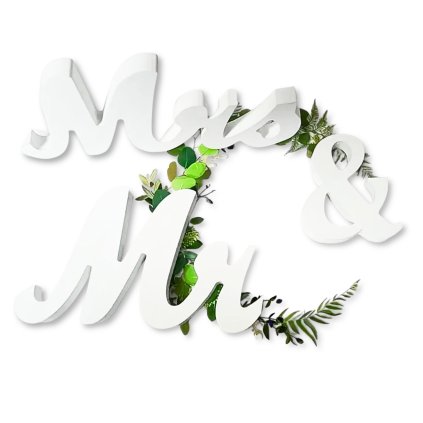 svatebni dekorace mr a mrs