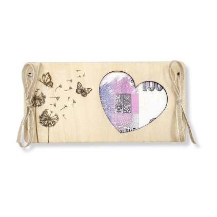 Drevene prani na penize s vlastnim textem