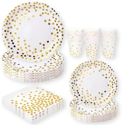 Jednorazove talire zlate