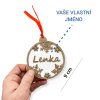 Drevena vanocni dekorace vlocka hneda jmeno 2