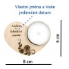 Cajovy podtacek na svicku personalizovane