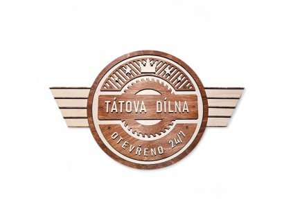 Dřevěná cedule do dílny - Tátova dílna