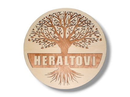 Dřevěná cedulka a jmenovka na dveře