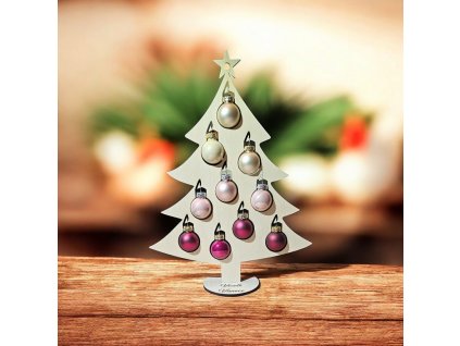 dekorace vanocni stromek ruzove ozdoby