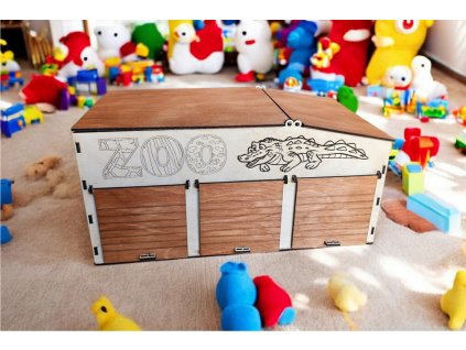 Dřevěná garáž pro tři autíčka Gravilan – velká verze