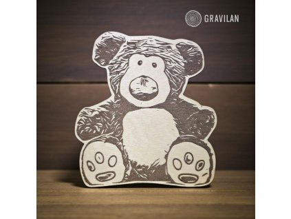 drevena krabicka na detske zoubky medvidek