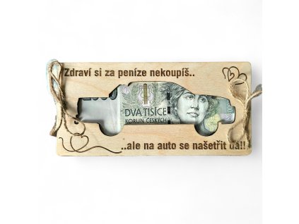 jak darovat peníze - obálka na peníze Auto