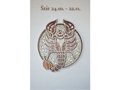 Dřevený obrázek dárek pro štíra