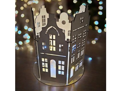 vanocni dekorace mestecko s LED osvetlenim