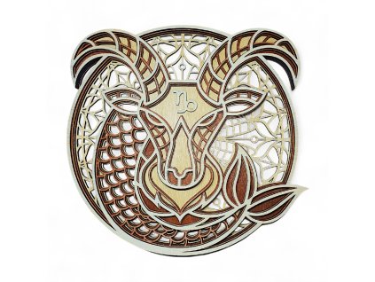 Dřevěný obraz na stěnu znamení zvěrokruhu Kozoroh