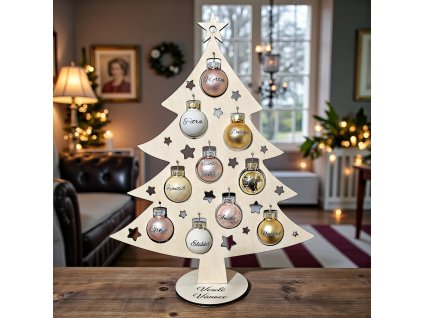 vanocni dekorace ozdoby se jmeny