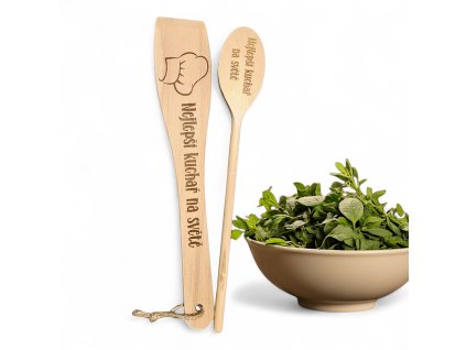 vařečka a obracečka s vlastním nápisem