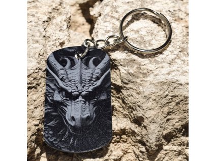 kovová klíčenka s motivem draka