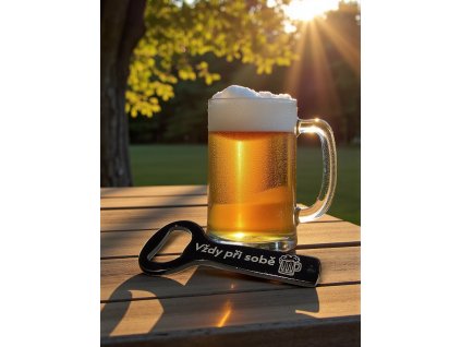 Kovový otvírák s věnováním