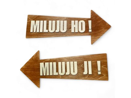 dřevěné cedulky do fotokoutku šipky