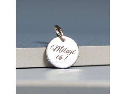 přívěsek kulatý se vzkazem