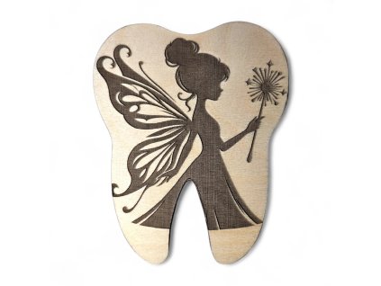 Dřevěná krabička na dětské zoubky