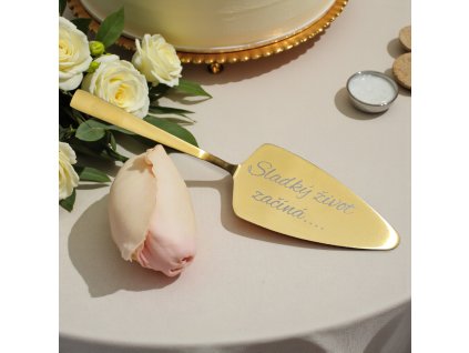 svatební servirovaci sada zlatá barva