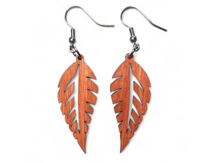 dřevěné náušnice ideální dárek pro ženu