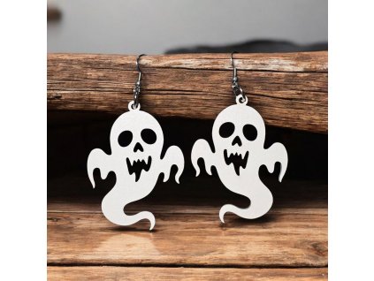 dřevěné náušnice Halloween