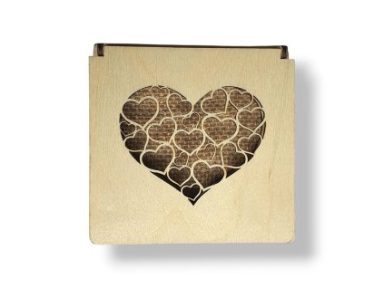 dřevěná krabička na svatební prstýnky