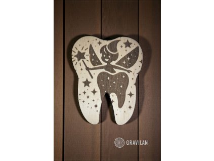 Dřevěná krabička na zoubky Víla 5