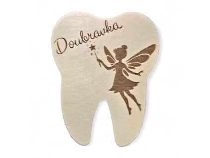 Dřevěná krabička k ukládání zoubků